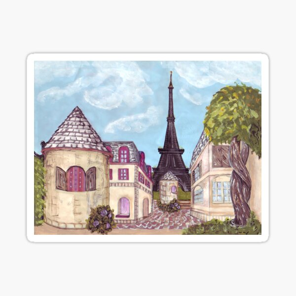 Item preview, Paris Eiffel Tower inspired impressionist landscape by Kristie Hubler designed and sold by kristiehubler.