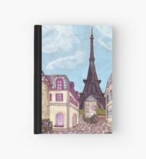 Paris Eiffel Tower inspired impressionist landscape by Kristie Hubler Hardcover Journal