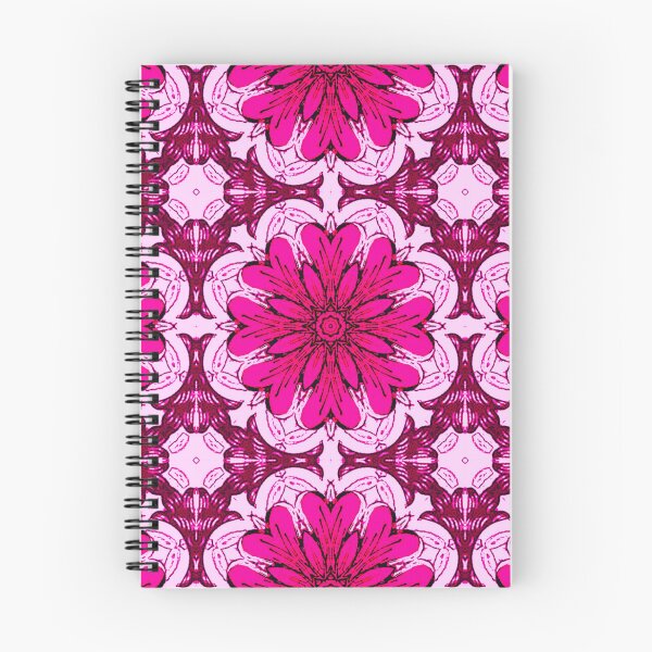 Item preview, Geometric Flower Pattern in Burgundy and Pink designed and sold by Marymarice.