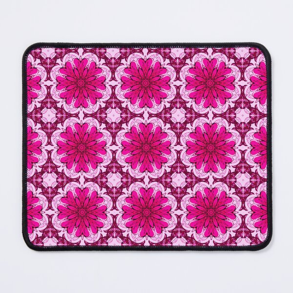 Item preview, Geometric Flower Pattern in Burgundy and Pink   designed and sold by Marymarice.