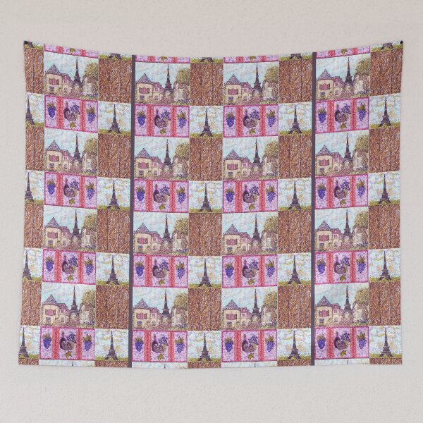 Item preview, Paris Inspired Pointillism Grapes Wine Wood by Kristie Hubler designed and sold by kristiehubler.