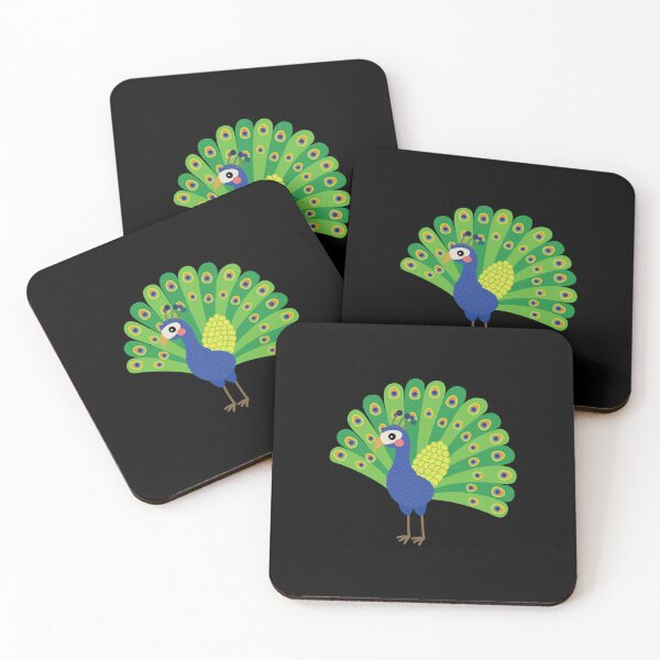 Item preview, Cartoon Peacock with Feathers Out Illustration designed and sold by PrintPortal.