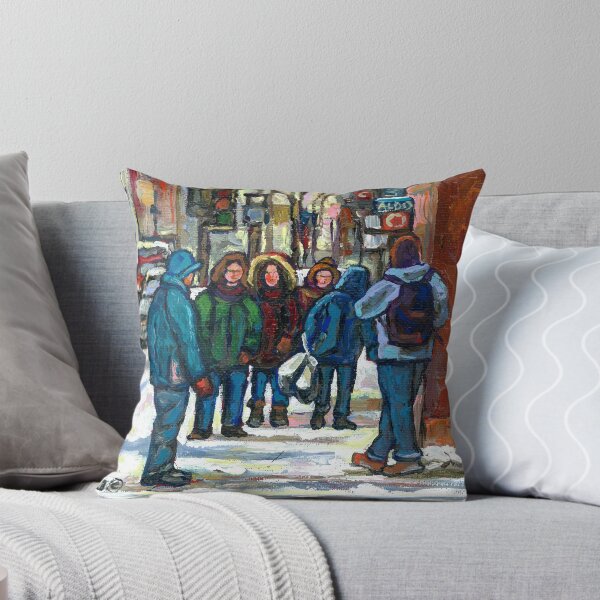 Item preview, MONTREAL ART PAINTINGS MONTREAL DOWNTOWN WINTER SCENE designed and sold by Carole  Spandau.