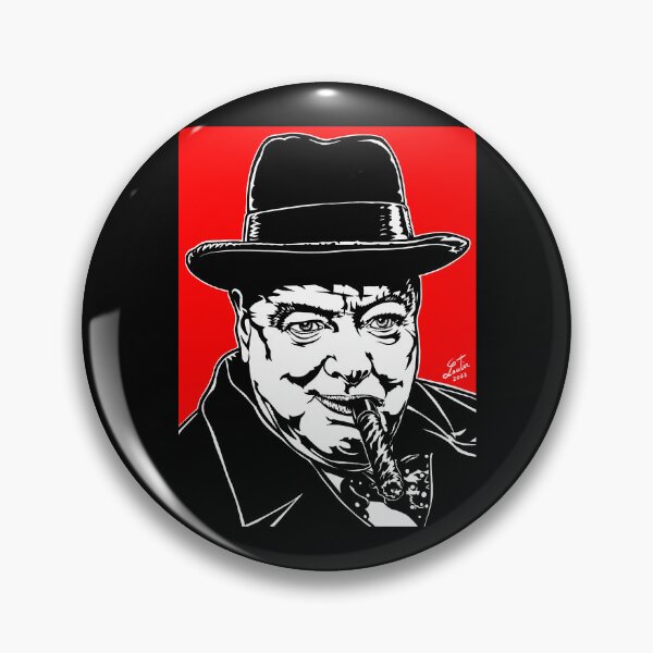 Item preview, WINSTON CHURCHILL ink and acrylic portrait designed and sold by lautir.