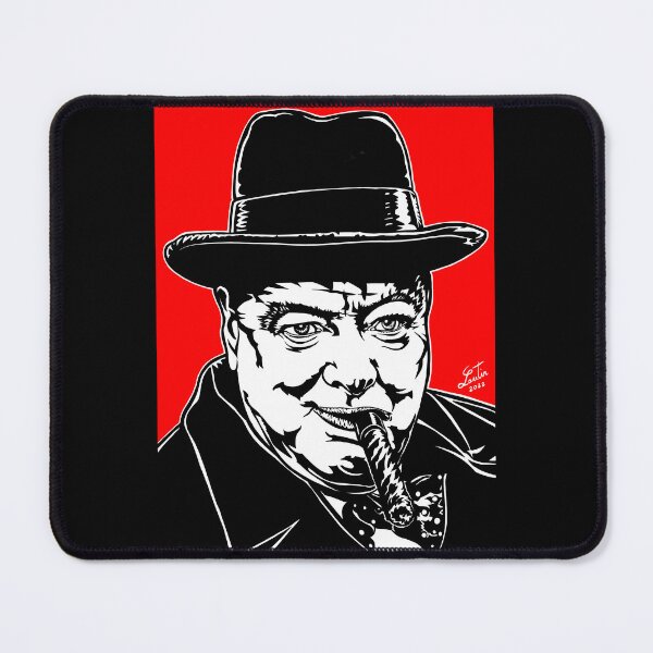 Item preview, WINSTON CHURCHILL ink and acrylic portrait designed and sold by lautir.
