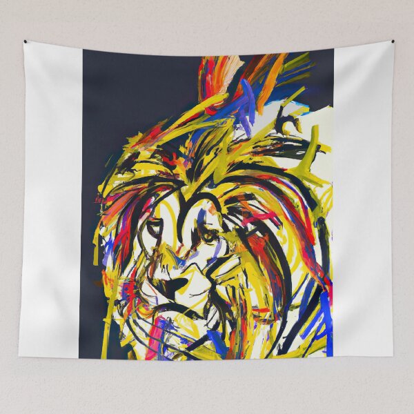 Item preview, Lion Painting - Lion Painting on Canvas (Abstract Lion Art) designed and sold by JohnsOddbox.