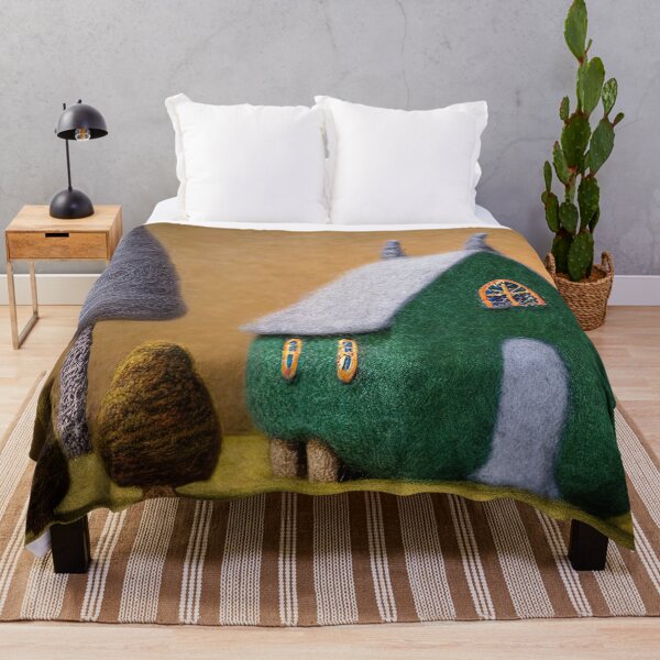 Item preview, beautiful fairy tale house made of wool designed and sold by Mebbotai.