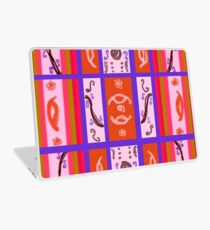 Curvy Plaid Abstract Feminine Folk Art by Kristie Hubler Laptop Skin