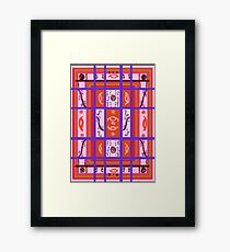 Curvy Plaid Abstract Feminine Folk Art by Kristie Hubler Framed Print