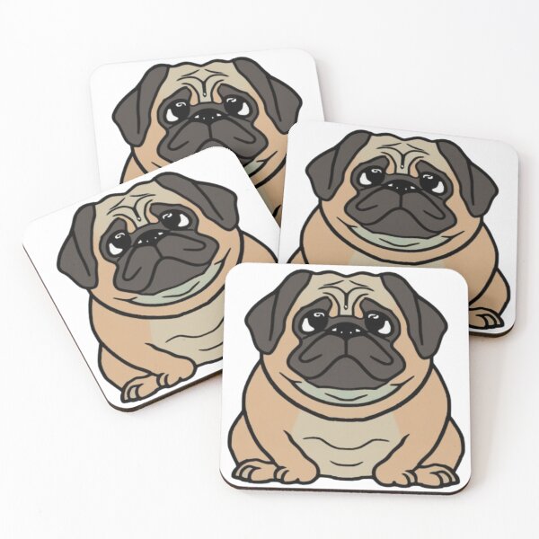 Item preview, Cute Chunky Pug Dog Drawing designed and sold by Seeding Serendipity.
