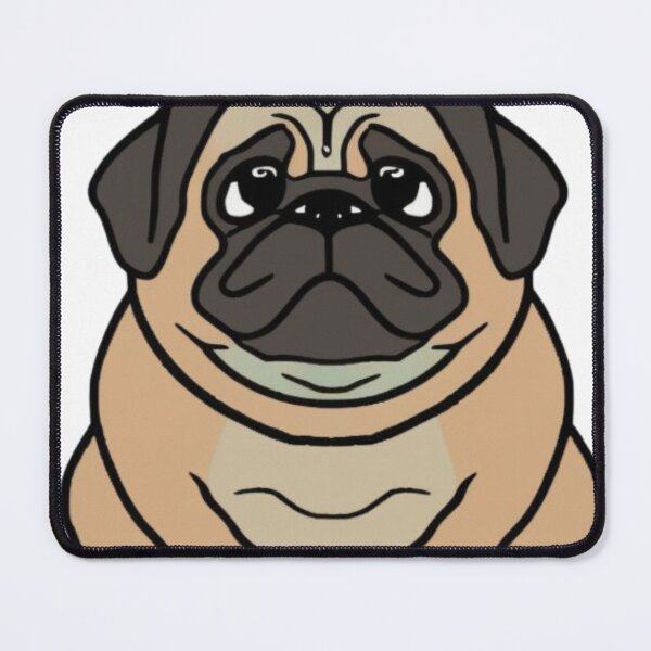Item preview, Cute Chunky Pug Dog Drawing designed and sold by Seeding Serendipity.