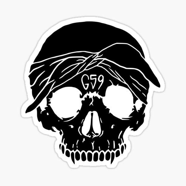 "G59 Logo Skull" Sticker for Sale by YellowZebra Redbubble