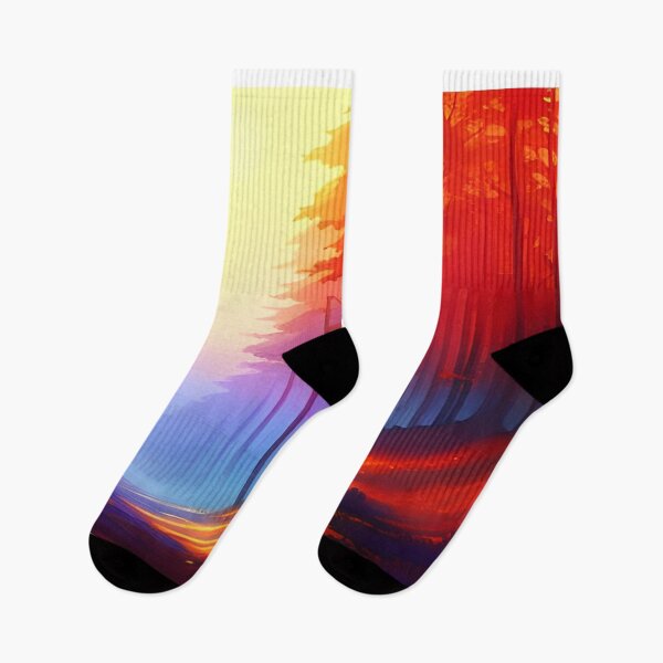 Item preview, Fiery Forest, watercolor, Ai Generated Art  designed and sold by ACC .