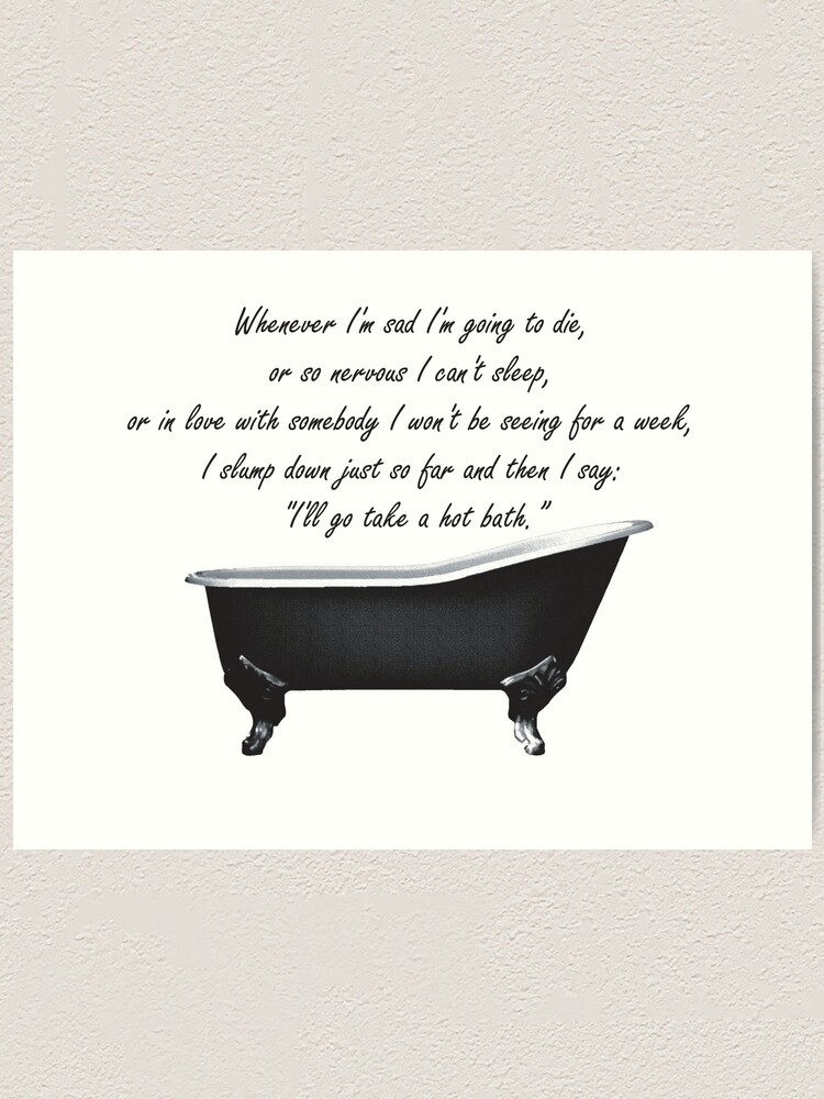 The Bell Jar Quotes A Hot Bath With The Bell Jar" Art Print By Emiliestrange36 | Redbubble