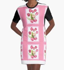 9 bunches of Pink Tulip Flowers by Kristie Hubler Graphic T-Shirt Dress