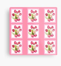 9 bunches of Pink Tulip Flowers by Kristie Hubler Metal Print