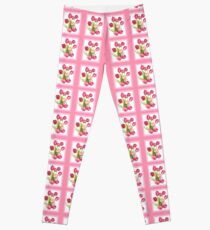 9 bunches of Pink Tulip Flowers by Kristie Hubler Leggings