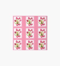 9 bunches of Pink Tulip Flowers by Kristie Hubler Art Board