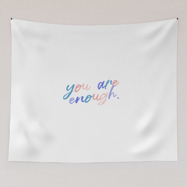 Item preview, You Are Enough | Simple Colorful Quote designed and sold by InnaPo ⭐⭐⭐⭐⭐.