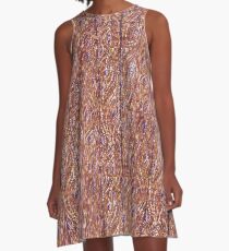 Wood Planks Pointillism by Kristie Hubler A-Line Dress