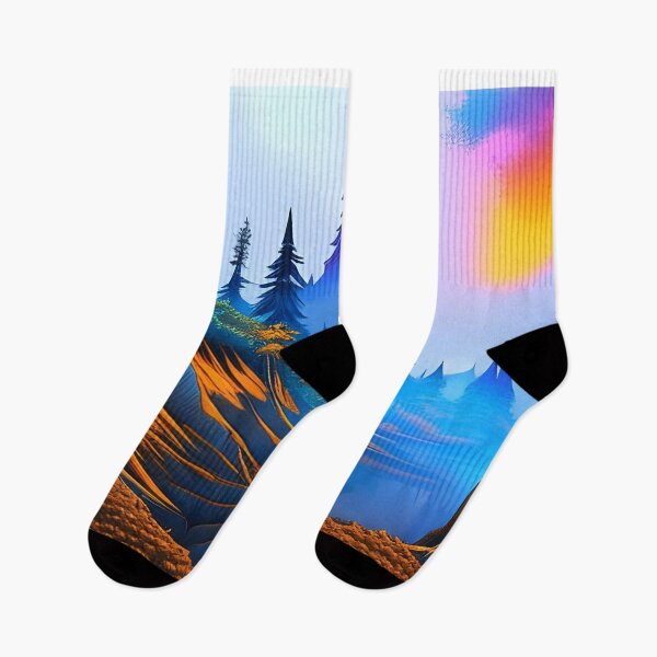 Artikelvorschau, Misty Forest Lake, Tuschezeichnung, Ai Generated Art entworfen und verkauft von ACC .