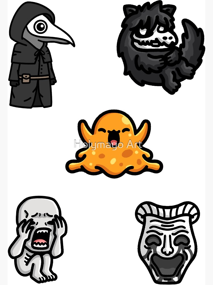 SCP 999 the Tickle Monster Sticker Hug Monster Slime Chibi 