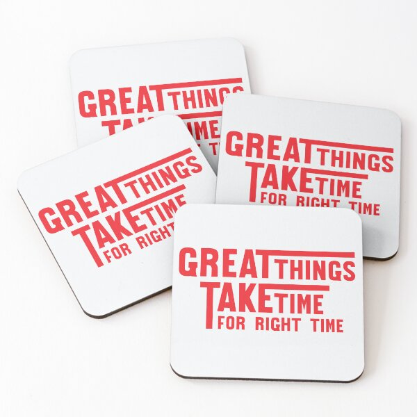 Item preview, Great Things Take Time for Right Time Motivational Inspirational Quotes Design designed and sold by RiyonArts.