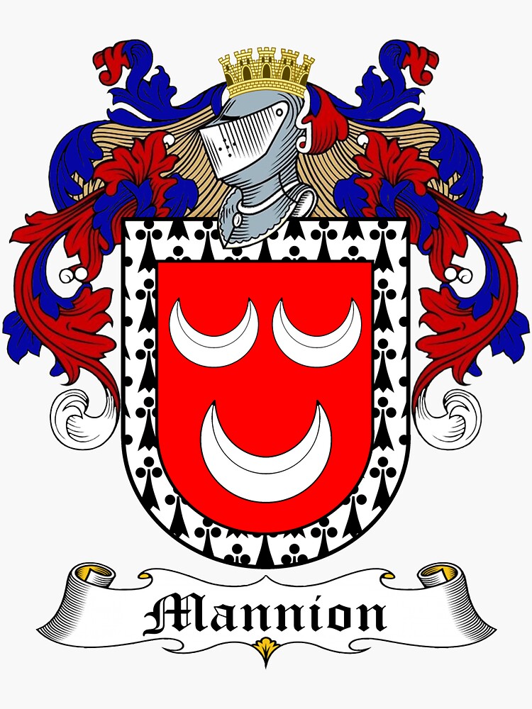"MANNION FAMILY CREST" Sticker for Sale by CathalDevlin Redbubble