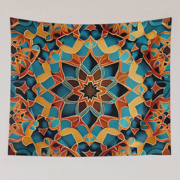 Artikelvorschau, Fine Energetic Moroccan Pattern Digital Painting entworfen und verkauft von CodeAndColors.