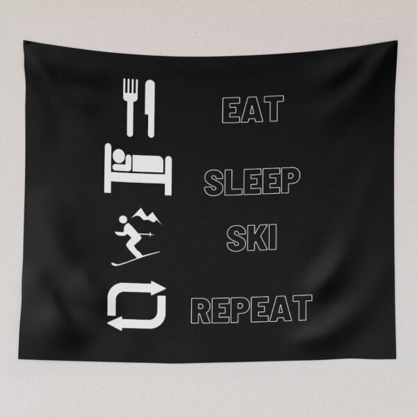 Item preview, eat sleep ski repeat designed and sold by petrichor-store.