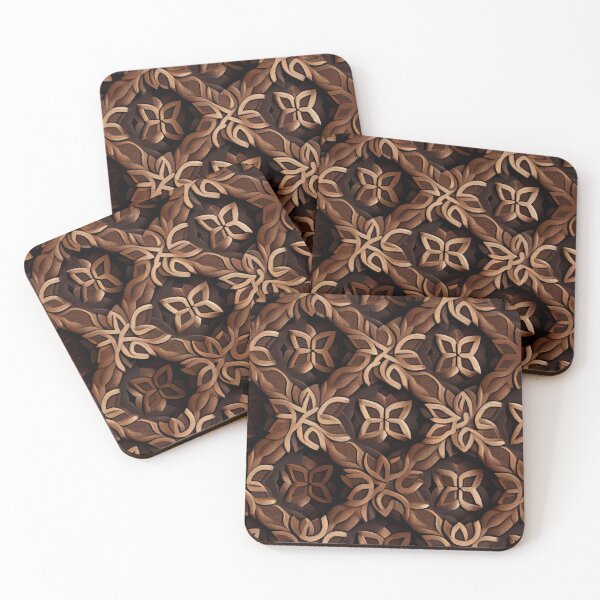Item preview, Aesthetic Coarse Brown Scandinavian Pattern Digital Painting designed and sold by CodeAndColors.