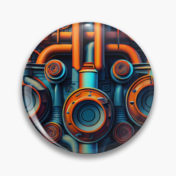 Artikelvorschau, Artistic Vibrant Industrial Pattern Digital Painting entworfen und verkauft von CodeAndColors.