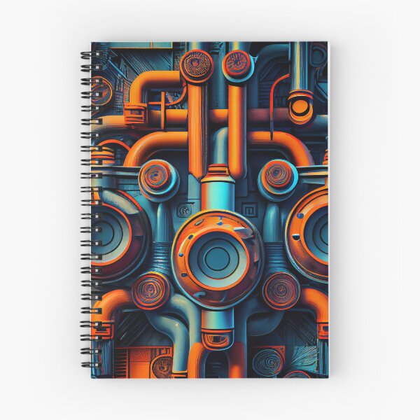 Item preview, Artistic Vibrant Industrial Pattern Digital Painting designed and sold by CodeAndColors.