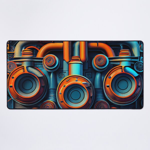 Artikelvorschau, Artistic Vibrant Industrial Pattern Digital Painting entworfen und verkauft von CodeAndColors.