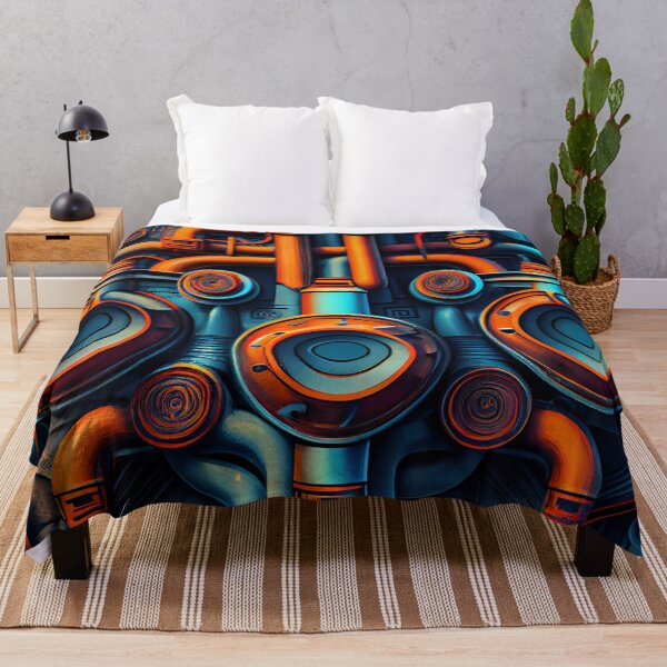 Item preview, Artistic Vibrant Industrial Pattern Digital Painting designed and sold by CodeAndColors.