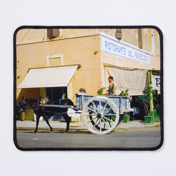 Item preview, 1940s - View of Rome with a Restaurant and a Man on a Horse Cart designed and sold by thatwaslife.