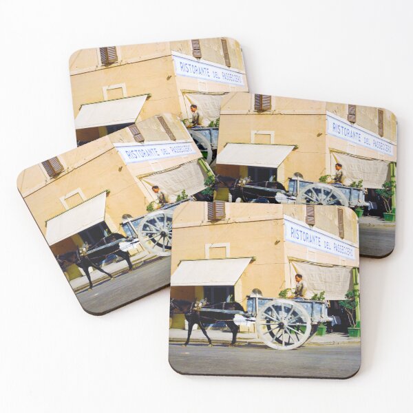 Item preview, 1940s - View of Rome with a Restaurant and a Man on a Horse Cart designed and sold by thatwaslife.