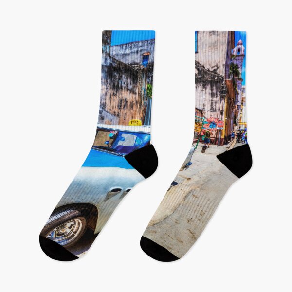 Item preview, Blue And White Car In Havana, Cuba designed and sold by Paul Thompson Photography.
