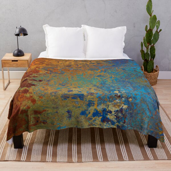 Aperçu de l'œuvre Vintage Rusted Colorful Copper and Blue créée et vendue par meggydesigns.