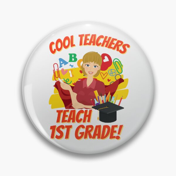 Teacher Button Pin Pack | Happy Teacher Happy Students | Peace Love Teach | Good Vibes Only | Button Pin for Denim Jackets, Backpacks