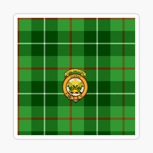 "Galloway Scottish Tartan and Crest" Sticker for Sale by ljrigby