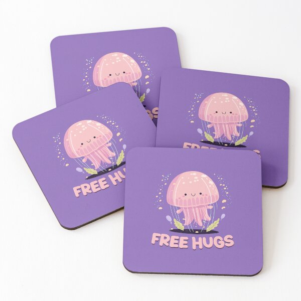 Item preview, Drawing Of A Pretty Jellyfish Giving Free Hugs designed and sold by raulmaler.