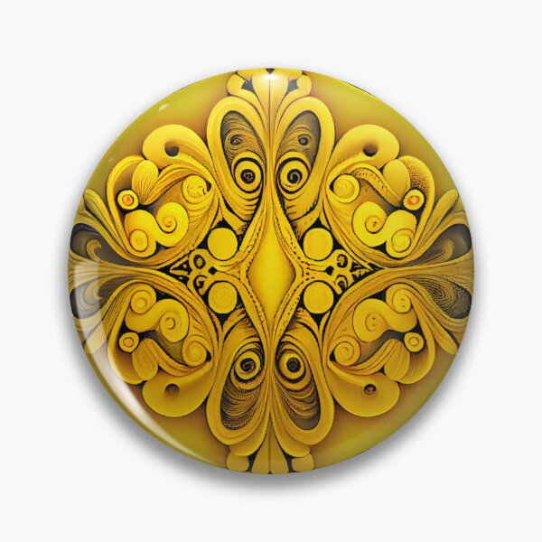 Artikelvorschau, Enchanted Yellow Balanced Eclectic Pattern Digital Painting entworfen und verkauft von CodeAndColors.