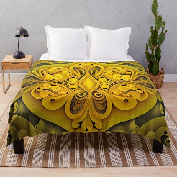 Item preview, Enchanted Yellow Balanced Eclectic Pattern Digital Painting designed and sold by CodeAndColors.