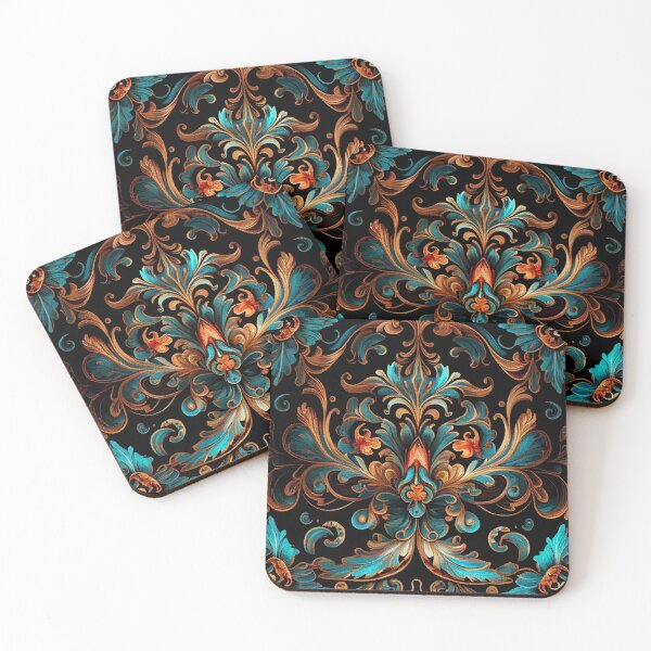 Item preview, Baroque Eclectic Pattern Digital Painting designed and sold by CodeAndColors.