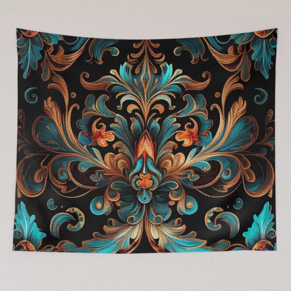 Aperçu de l'œuvre Baroque Eclectic Pattern Digital Painting créée et vendue par CodeAndColors.