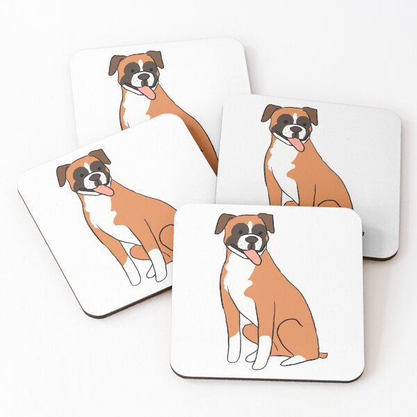 Item preview, Boxer Dog cartoon illustration designed and sold by Yarafantasyart.