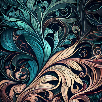 Artwork thumbnail, Enchanted Line Pattern Digital Painting by CodeAndColors