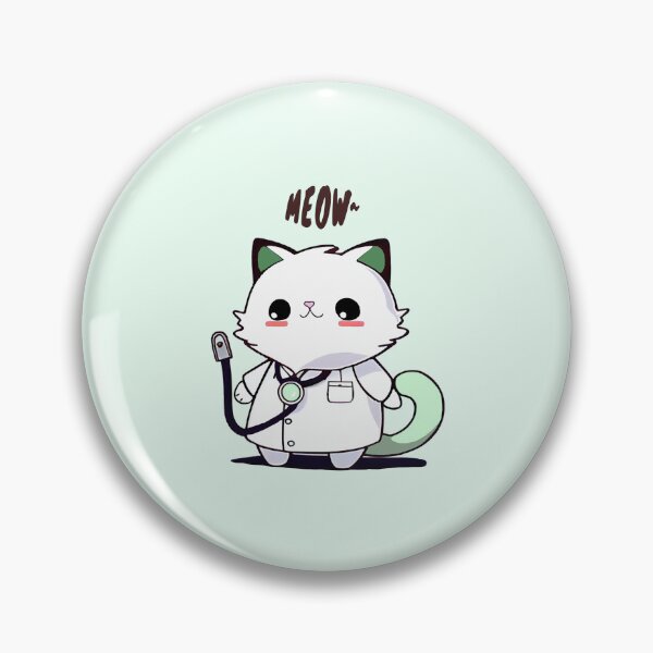 Item preview, Cat Society | Cat Doctor Healing Ridiculous Big Mouth Symptom with Cuteness designed and sold by ehartstudio.