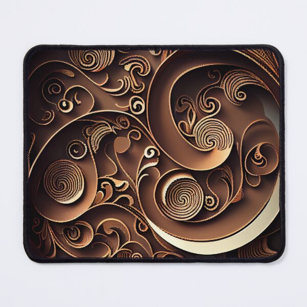 Item preview, Brown Abstract Asian Pattern Digital Painting designed and sold by CodeAndColors.
